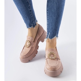 Vaaleanpunaiset mokasiinit, joissa on Stanislas-solki vaaleanpunainen 1