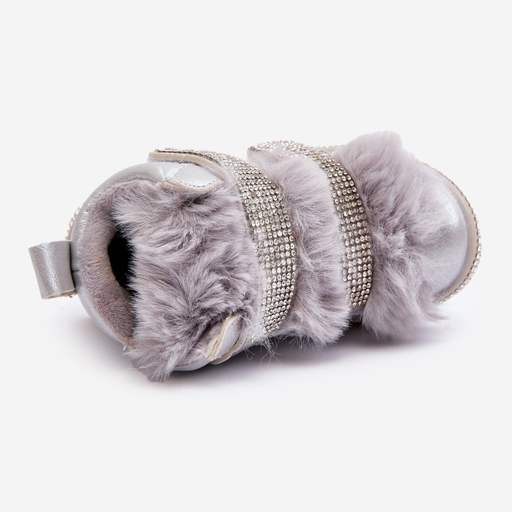 Lasten hopeiset Leela-eristetyt lumisaappaat hopea 1