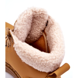 Naisten saappaat ruskealla lampaannahkalla 1