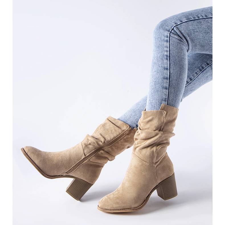 Filomenan beige-eristetyt cowboysaappaat 2