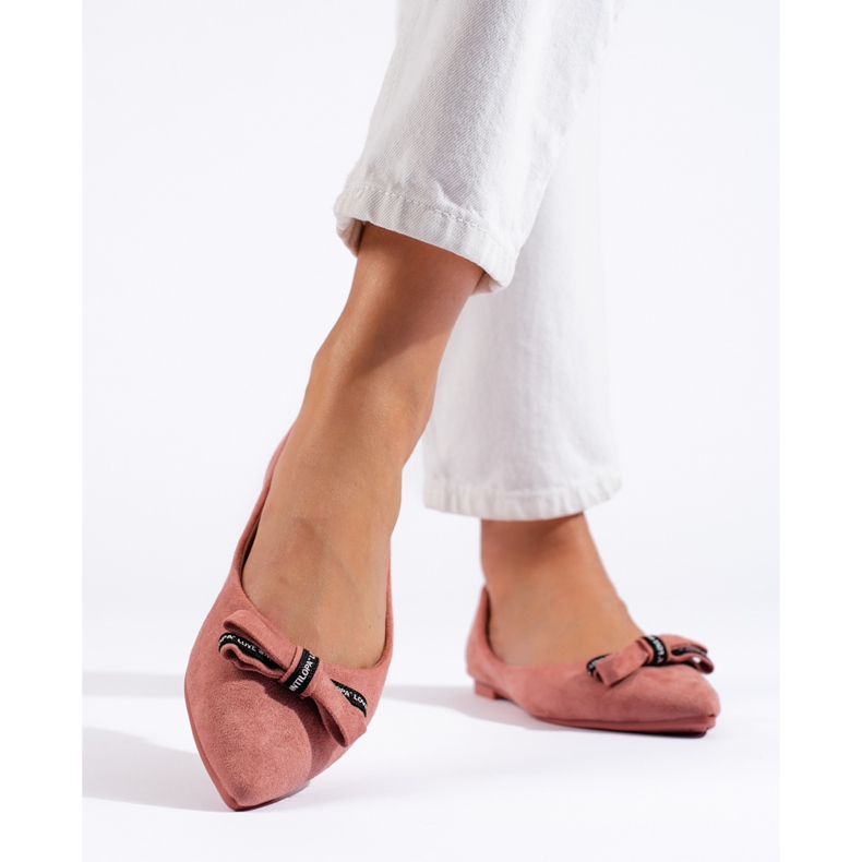 Mokkabalerinat Shelovet-rusetilla vaaleanpunainen 1