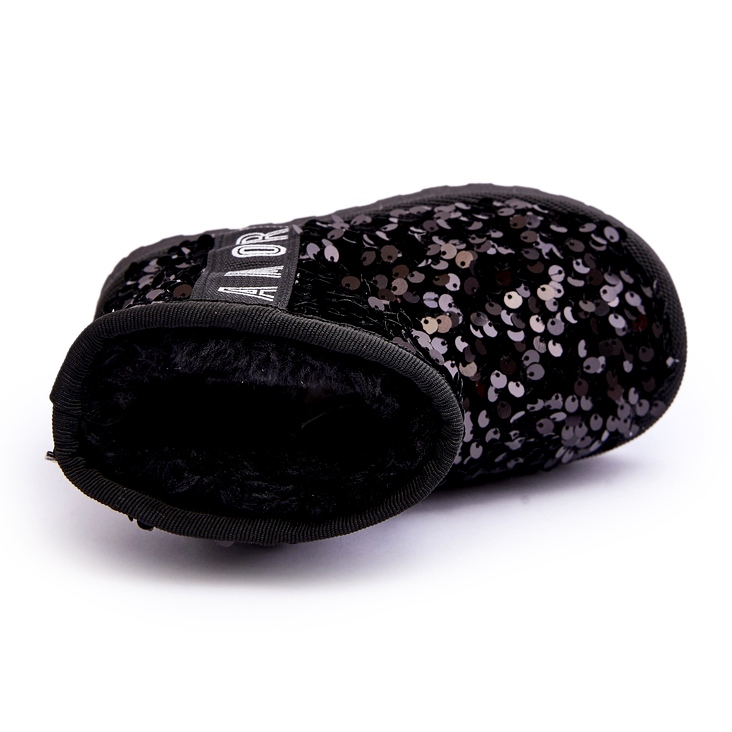 Tyttöjen lumilaitteet eristetty mustilla paljeteilla musta 2