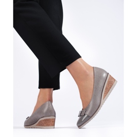 W. Potocki Potockin naisten harmaat pumput matalalla kiilalla 1