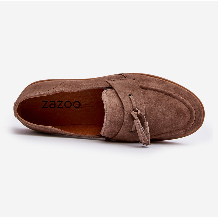 Miesten mokkanahka Loafers -kengät Zazoo 1566 ruskea 2