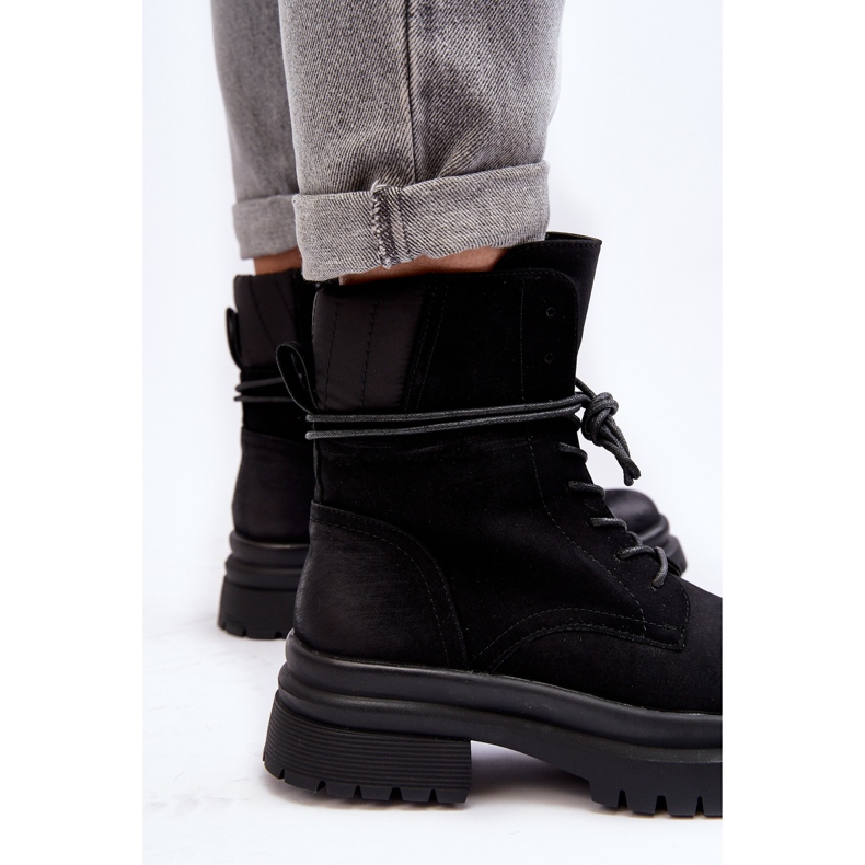 Naisten Trapper-nilkkurit paksulla pohjalla, musta Narelona 2