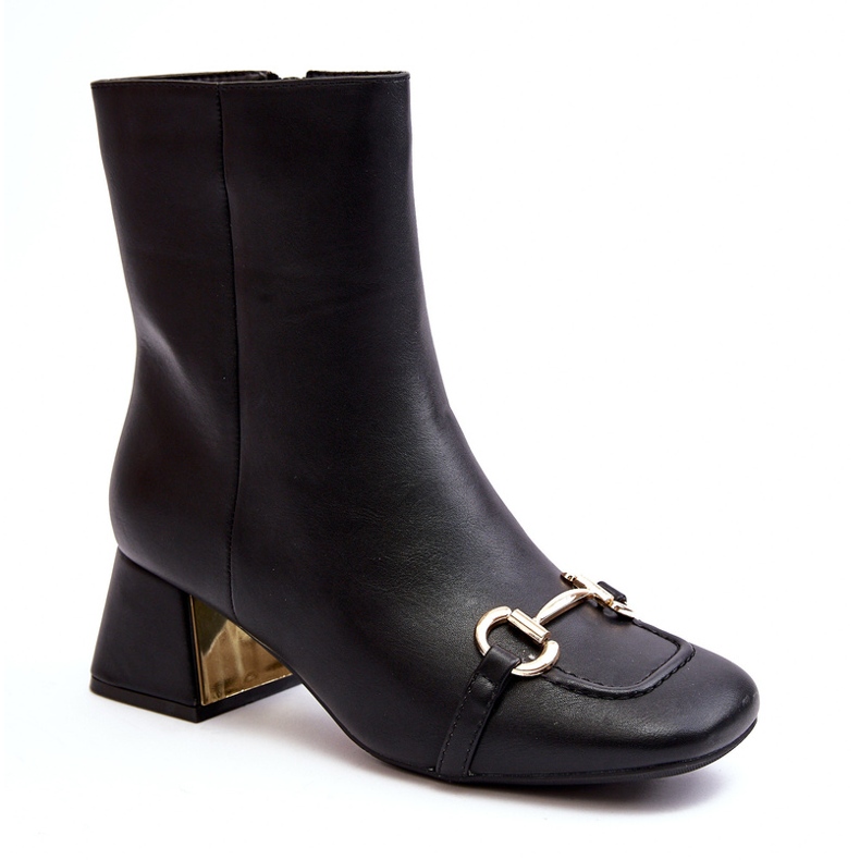 Mustat Adinah-korkokenkilliset nilkkurit, joissa on koristelu 2