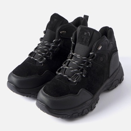 Mustat eristetyt miesten ekologiset mokkanahkaiset Ponte-saappaat 1