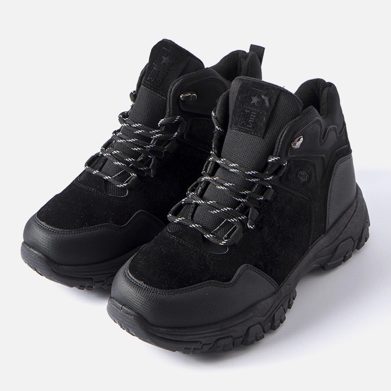 Mustat eristetyt miesten ekologiset mokkanahkaiset Ponte-saappaat 1