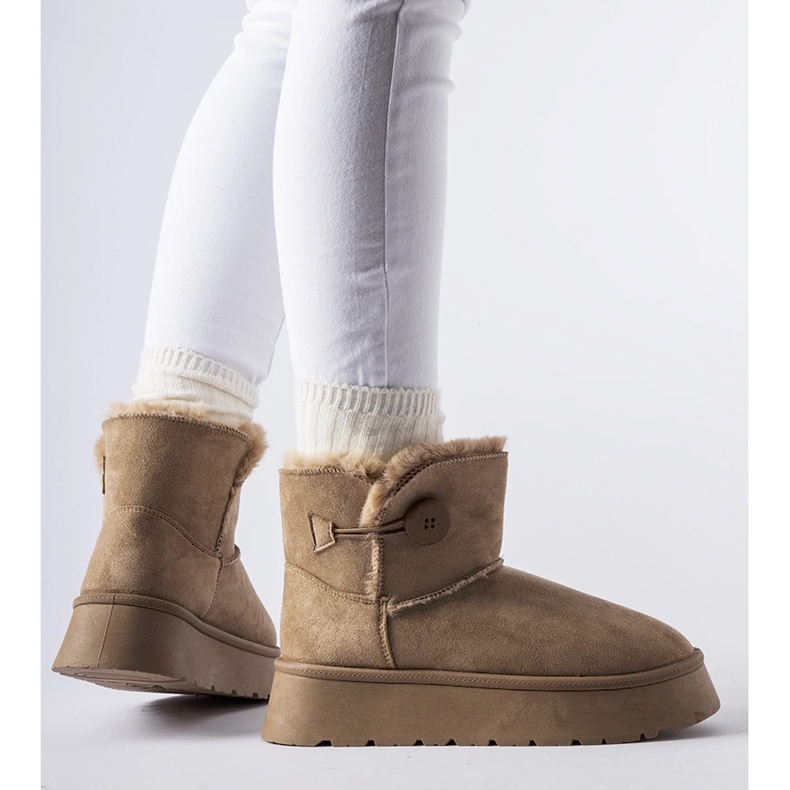 Ruskeat eristetyt lumikengät Ronco-napilla 1