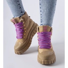 Ruskeat eristetyt Ottiol platform tennarit 1