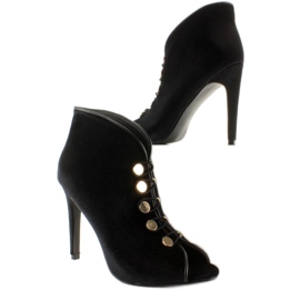 Velvet avoimet varvaspumput 1129 Musta 2