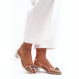 Matalakorkoiset sandaalit, kultaa S.Barski MR1037-12 kultainen 1