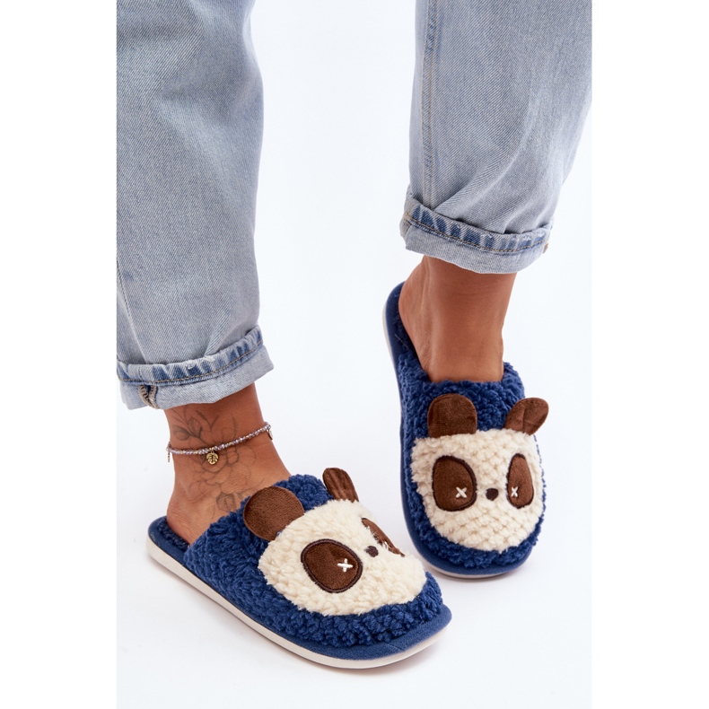 Lämpimät naisten tossut, tummansininen Priseth 2