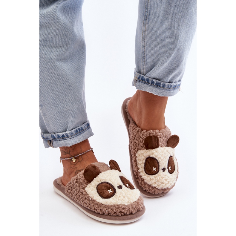 Lämpimät naisten tossut, ruskea Priseth 2