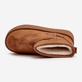 Naisten lumisaappaat, joissa paksu pohja Camel Caliksa ruskea 2