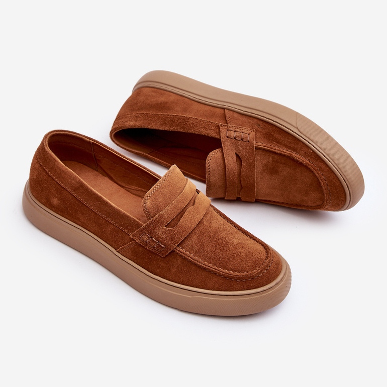 Zazoo 1574 mokkanahkaiset miesten loafers, ruskea 1