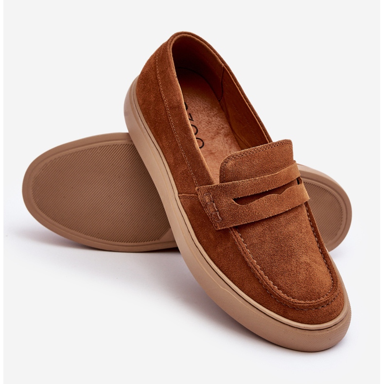 Zazoo 1574 mokkanahkaiset miesten loafers, ruskea 2
