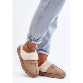 Naisten lumisaappaat lampaannahalla beige Villene 1