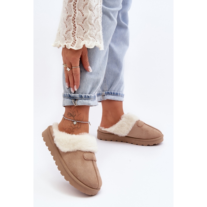 Naisten lumisaappaat lampaannahalla beige Villene 2