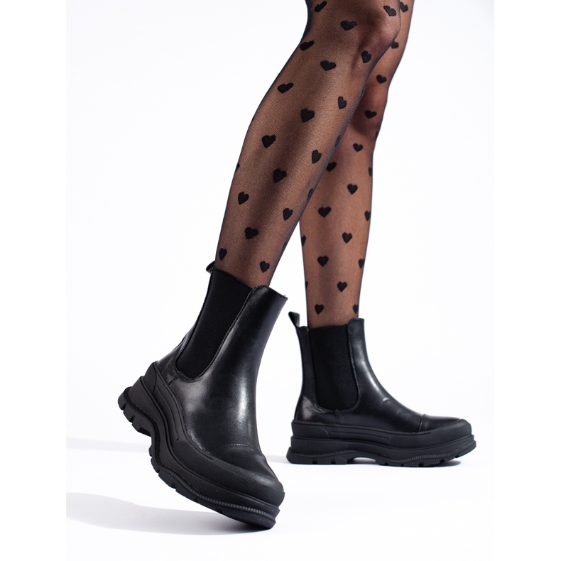 Klassiset naisten Shelovet Chelsea -saappaat musta 1