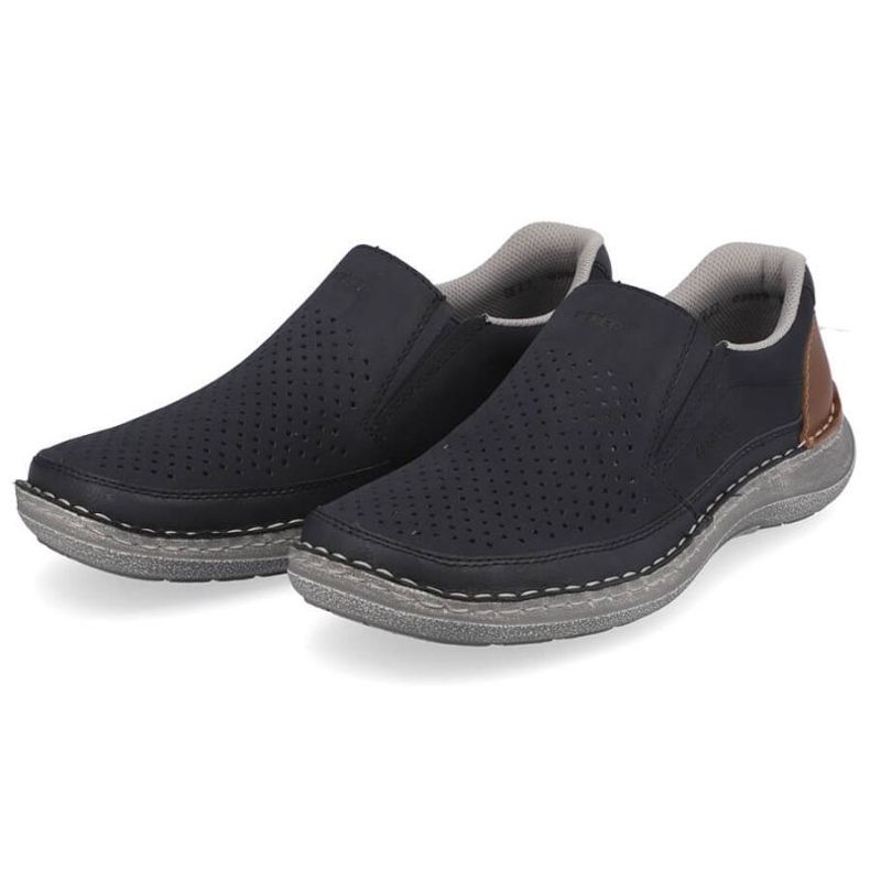 Mukavat Rieker M RKR579 harjakattoiset kengät, laivastonsininen 2