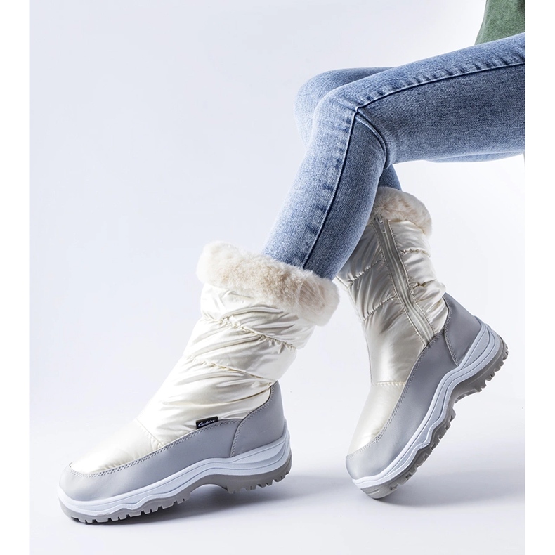 Helmenharmaat Tronzanon eristetyt lumisaappaat valkoinen 1