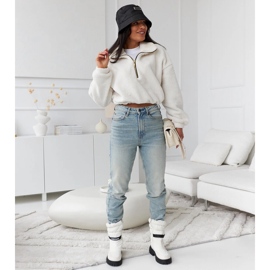 Pulliamin beige-eristetyt naisten lumisaappaat 1