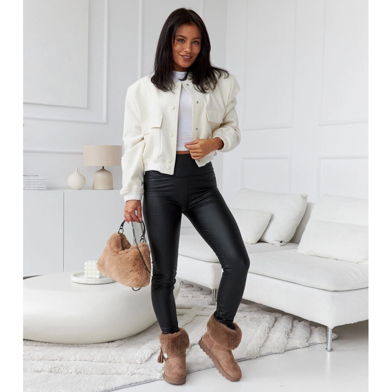 Ruskeat Geradino-lumisaappaat vuorattu turkilla 1