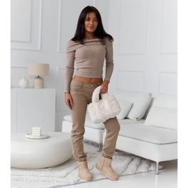 Menaggion ruskeat eristetyt lyhyet lumisaappaat 1