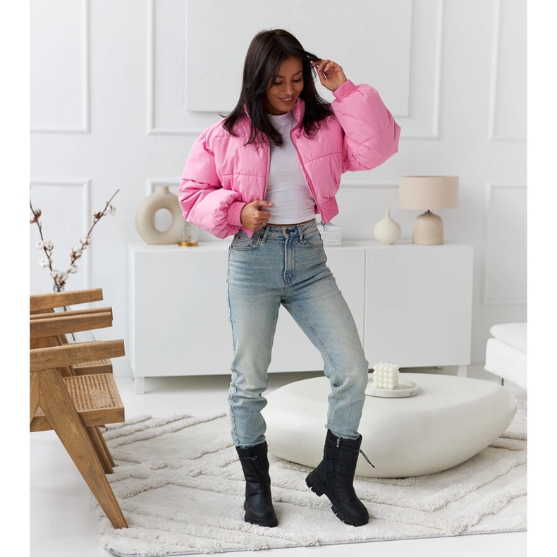 Mustat eristetty eko-nahkasaappaat H602 1