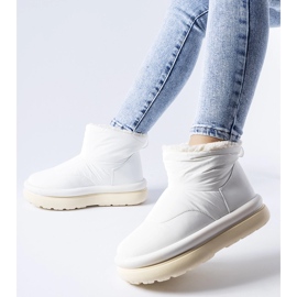 Linwoodin valkoiset eristetyt lumisaappaat valkoinen 1