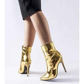 Gaetana kullanväriset stiletto-nilkkurit kultainen 1