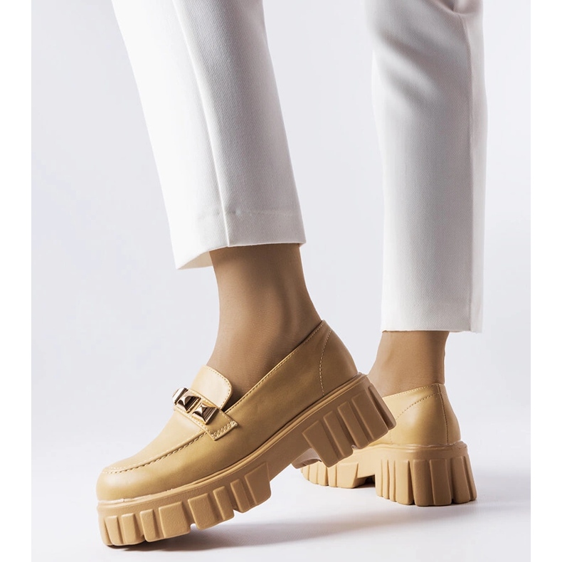 Beiget Frisco-alustaiset loaferit 1