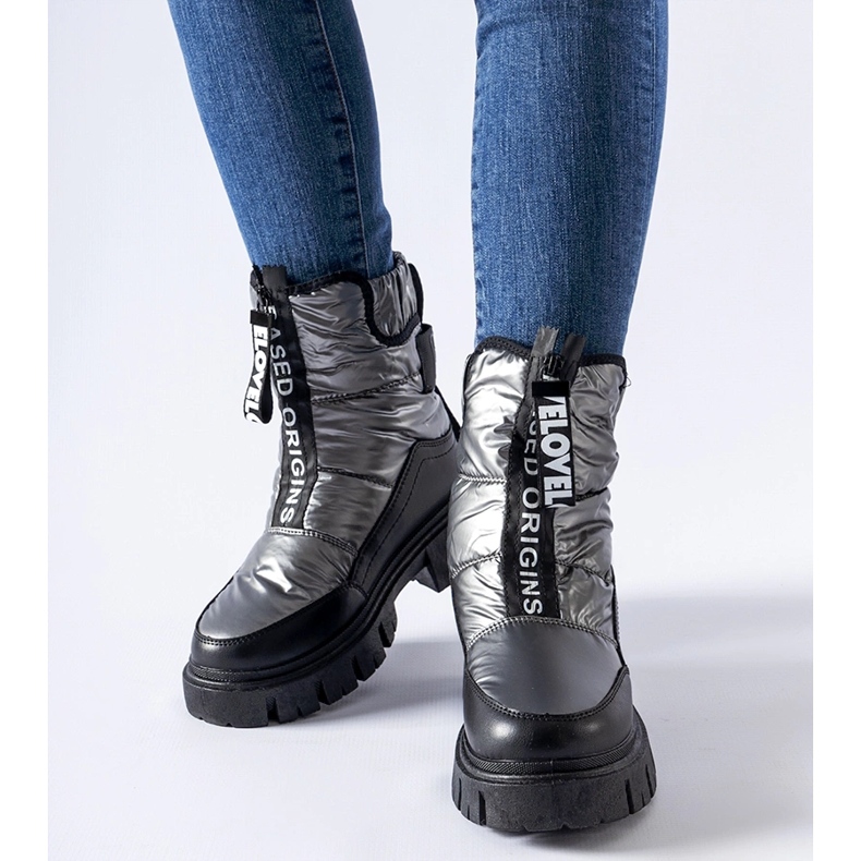 Grafiittia ja mustaa eristetyt Moorhead-lumisaappaat harmaa 1