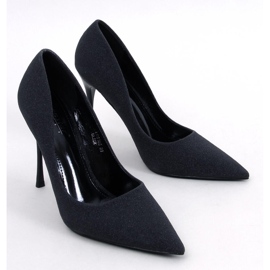 Kiiltävät korkokengät Diamoi Black -hiukkasilla musta 1