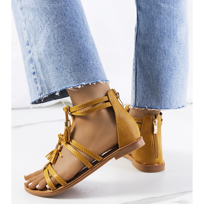 Keltaiset Mantilan naisten sandaalit keltainen 1