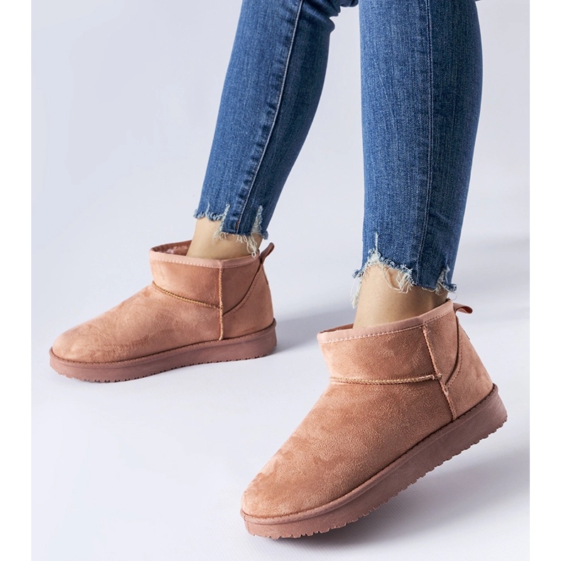 Vaaleanpunaiset Guglielma-eristetyt lyhyet lumisaappaat musta 1