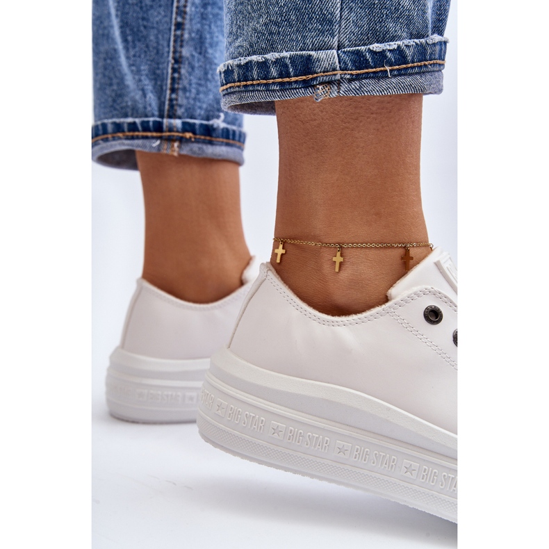 Naisten eristetyt matalat tennarit, valkoinen Big Star MM274029 1
