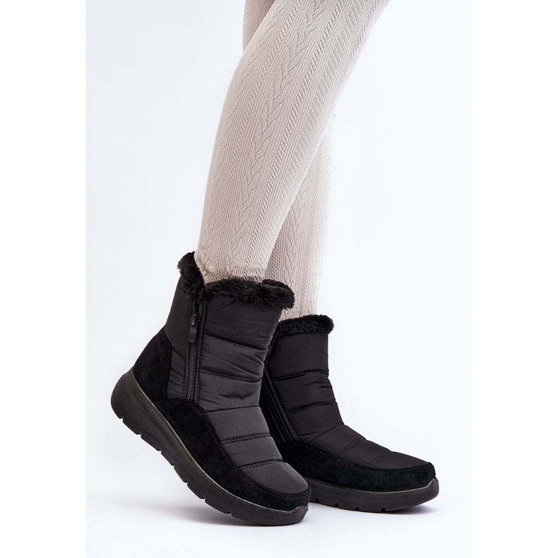 Naisten lumisaappaat, joissa turkis musta primose 2