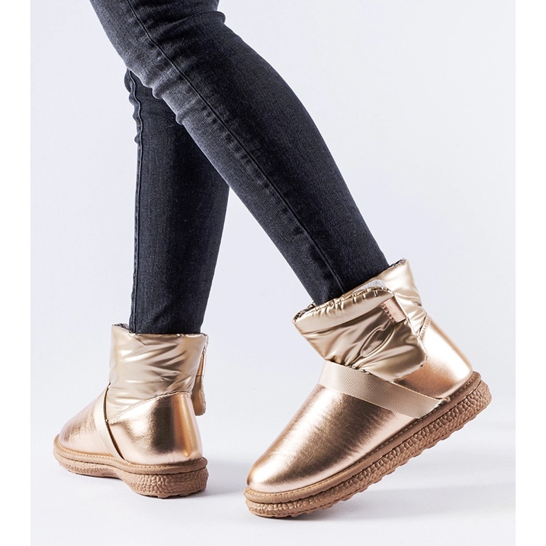 Delaunen ruskeat kiiltävät lyhyet lumisaappaat 1