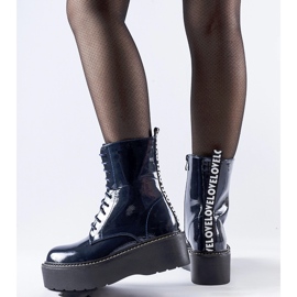 Tummansininen patentoitu Leos alustakengät 1