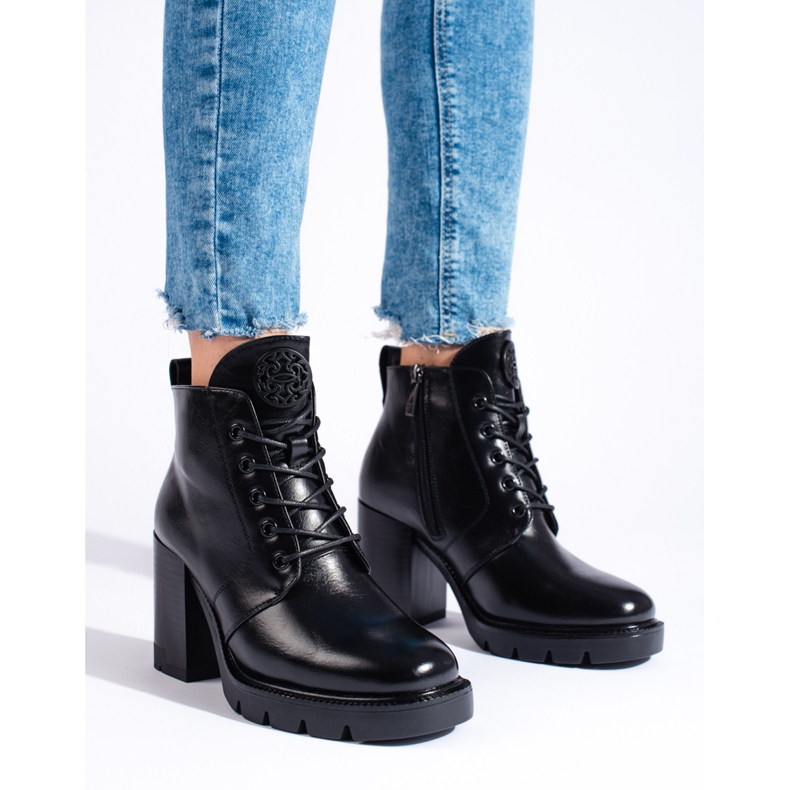 W. Potocki Potocki mustat naisten korkeakorkoiset nilkkurit 1