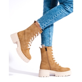 W. Potocki Potocki kamelin nauhalliset nilkkurit ruskea 2