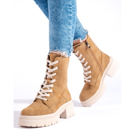 W. Potocki Potocki kamelin nauhalliset nilkkurit ruskea 1