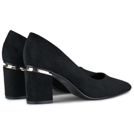 Mustat naisten mokkanahkaiset korkokengät 2