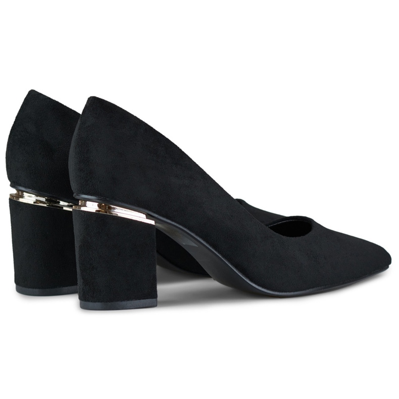 Mustat naisten mokkanahkaiset korkokengät 2