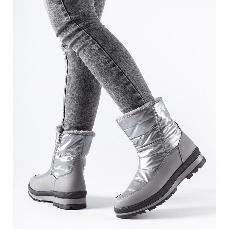 Tylertown hopeanväriset turkisvuoratut lumisaappaat 1