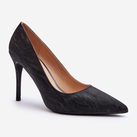 Mustat Klonisa korkokengät koristeltu glitterillä 1