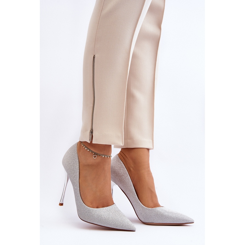 Tiberonin kimaltelevat hopeiset korkokengät hopea 2