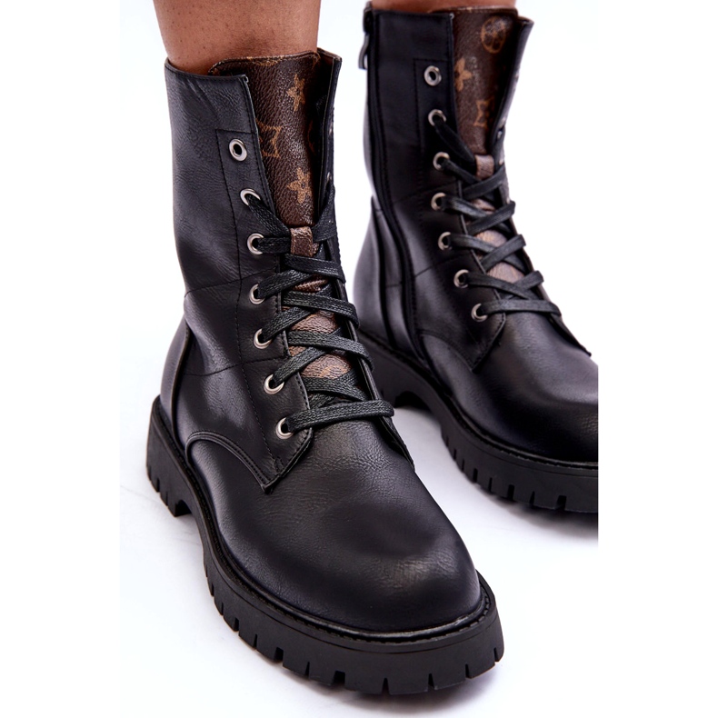 Eco-Leather Boots Naisten mustat työntekijät 2